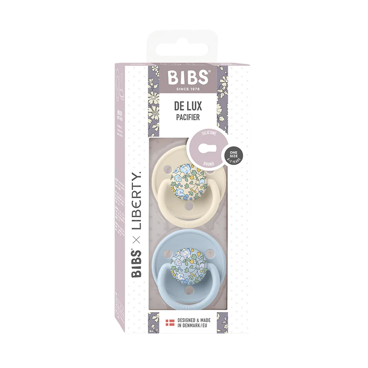 Bibs Pacifier | De Lux Round-Silicon -Liberty