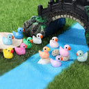 Cute miniature Figurine coloured ducklings Figures