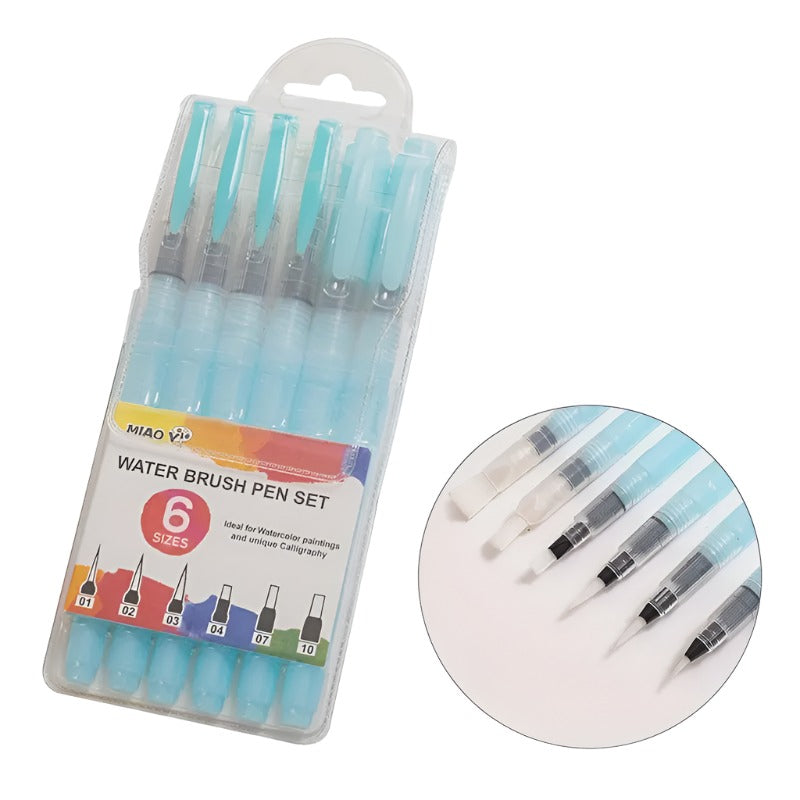 6pcs, Water Pen Watercolor Hand Drawing Brush Set