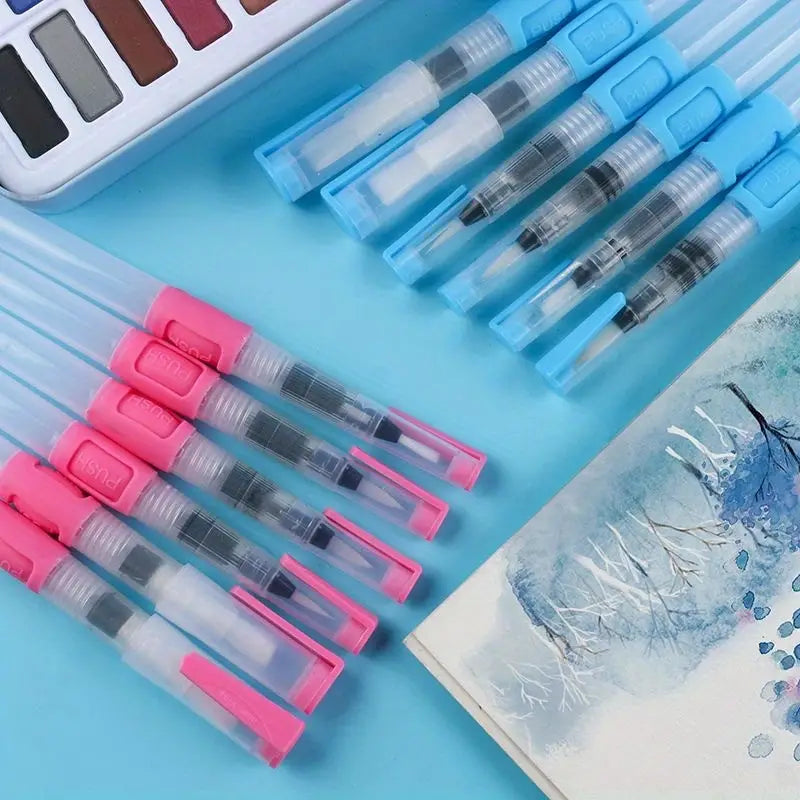 6pcs, Water Pen Watercolor Hand Drawing Brush Set