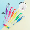 Bazic | 6 Fluorescent Colour Essence Gel Pen w/ Cushion Grip