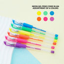 Bazic | 6 Fluorescent Colour Essence Gel Pen w/ Cushion Grip
