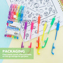 Bazic | 6 Fluorescent Colour Essence Gel Pen w/ Cushion Grip