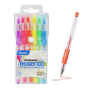 Bazic | 6 Fluorescent Colour Essence Gel Pen w/ Cushion Grip