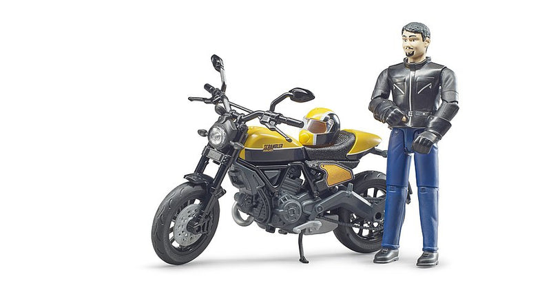 Bruder Scrambler Ducati Cafe Racer with Rider RRP $69.99