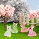 Cute Mini Luminous Resin Bunnies