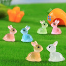 Cute Mini Luminous Resin Bunnies