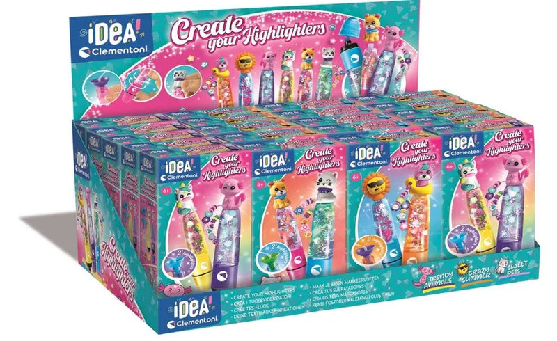 Clementoni Idea | DIY Highlighter Lab - Trendy Animals