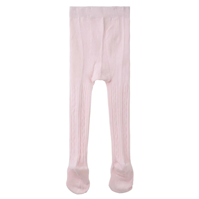 Designer Kidz | Baby Cable Knit Tights-Pale Pink