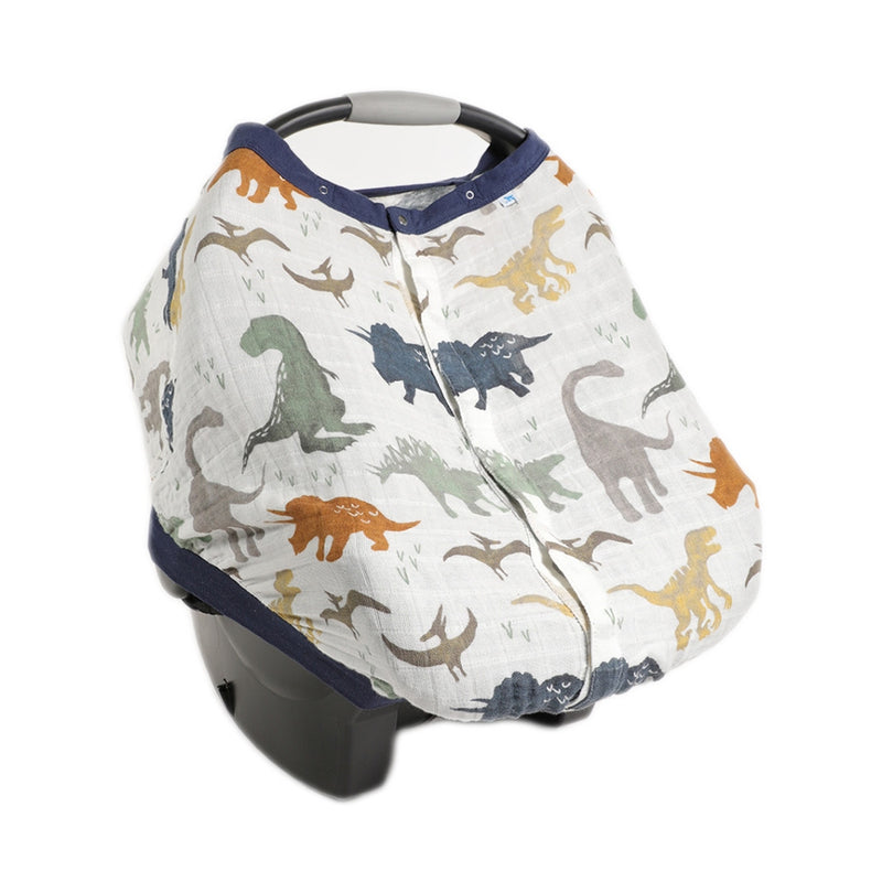 Little Unicorn: Muslin Car Seat Canopy - Dino Friends