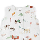 Cotton Muslin Sleeping Bag - Farmyard