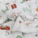 Little Unicorn | Single Cotton Muslin Swaddle - Farmyard