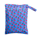 Nestling Double Pocket Wet Bag - Blue Cherries