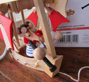 Wupper Airlines Crazy Bouncing Jumping Jumpkin Wooden Figurine Mobile