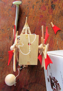 Wupper Airlines Crazy Bouncing Jumping Jumpkin Wooden Figurine Mobile