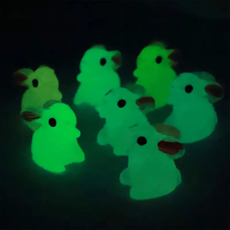 Glow-In-The-Dark Colorful  Rabbit Figurines