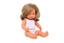 Miniland Baby Doll Caucasian Dark Blonde Girl 38cm RRP $89.99