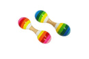 Double Ended Wooden Maraca Rattle - Pink