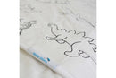 Brolly Sheets | King Single White Dinosaurs