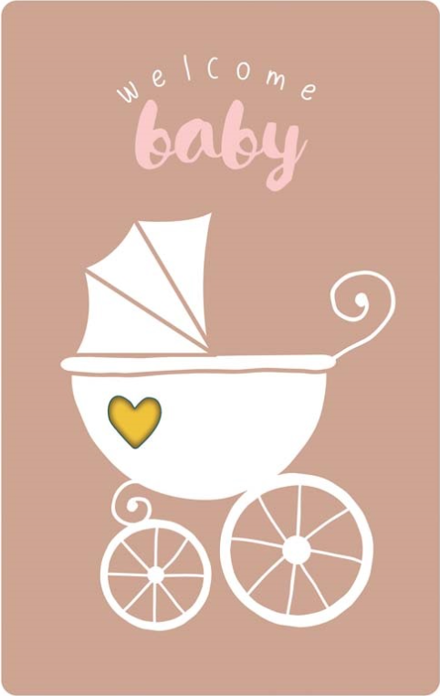 Welcome Baby Girl Card Couture RRP $4.99