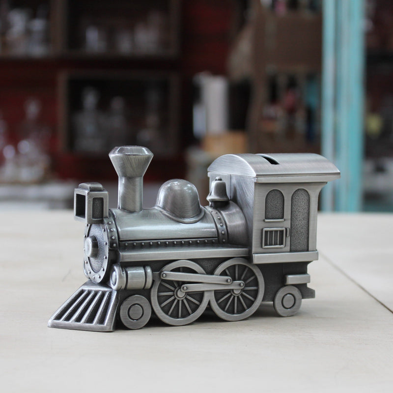 Baby Money Box Pewter Train