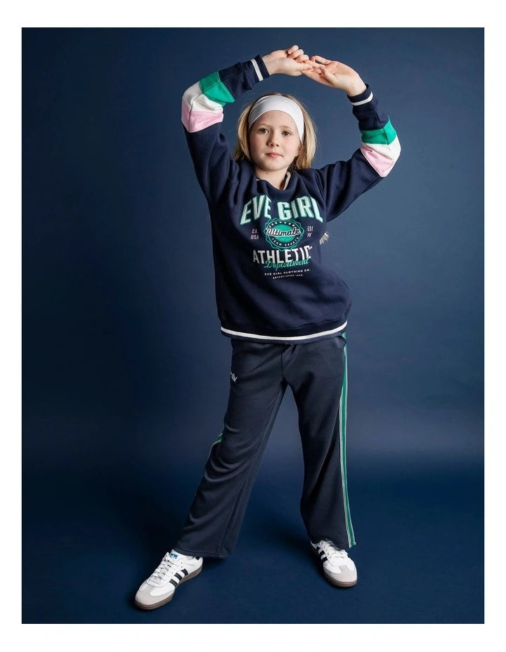 Eve Girl | Ultimate Flare Trackpant (8 - 14 Years) in Navy