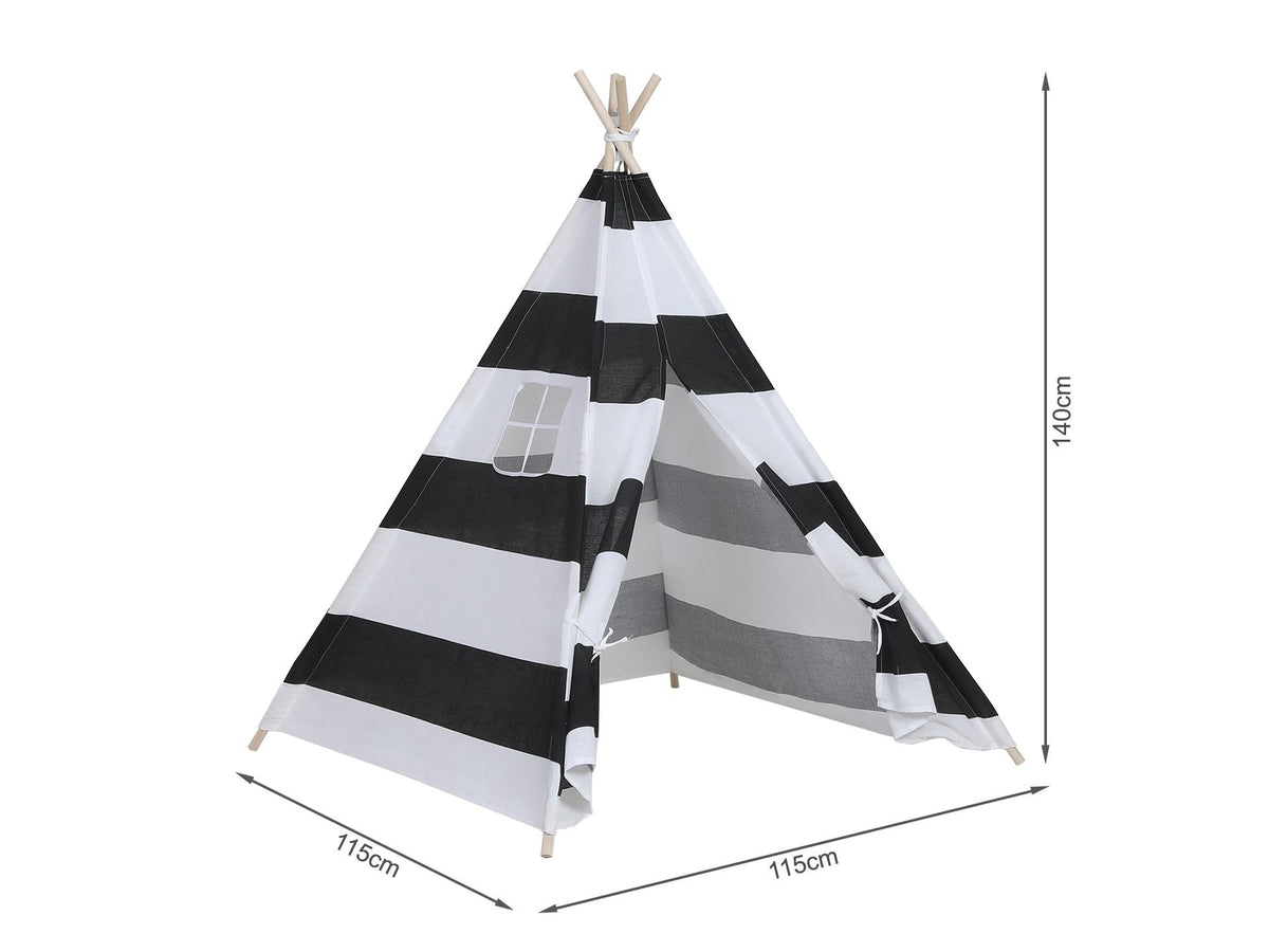 Black White Stripes Teepee