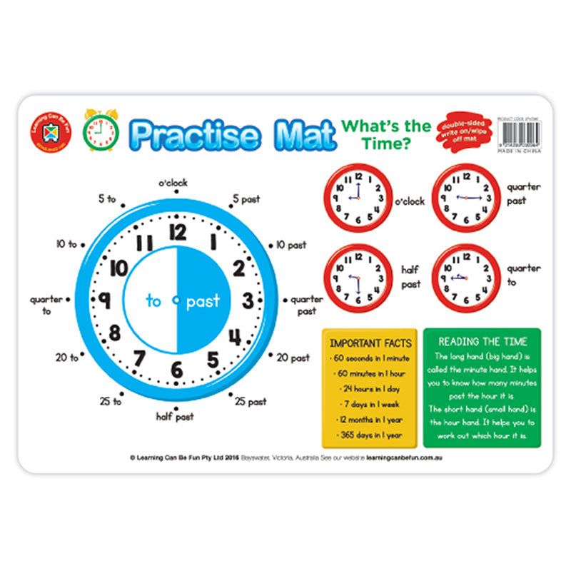 LCBF: Practise Mats - What's The Time