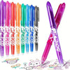 Colorful Erasable Pens Set, 0.5mm Fine Tip with Built-in Eraser