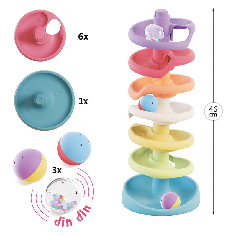 Quercetti | Play Eco Ball Tower, 10 pcs