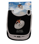 New Zealand All Blacks Born and Bred Baby Bibs - 2 Pack