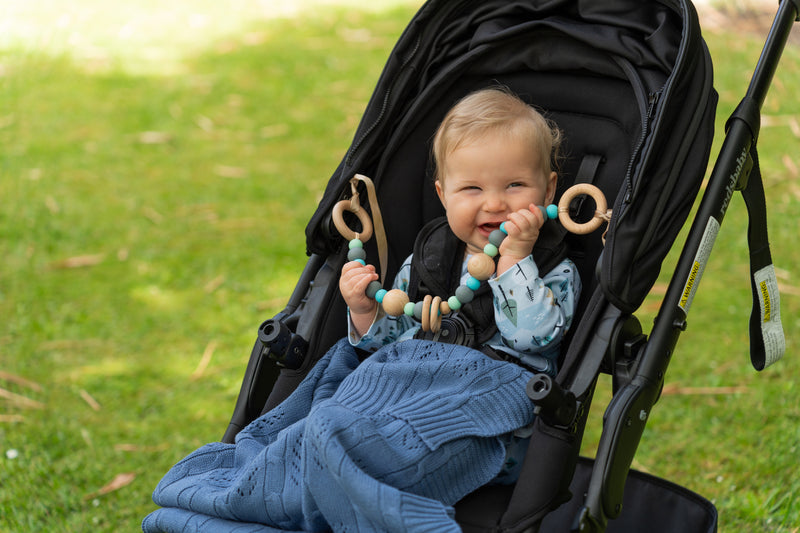 Midnight Blue Fern Bassinet Blanket