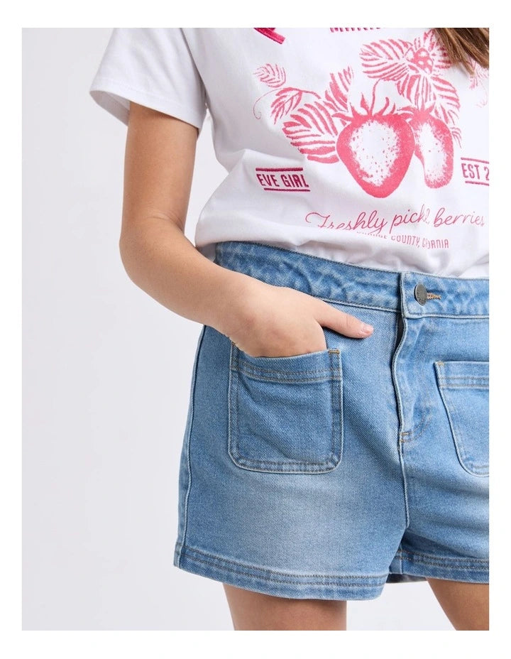 Eve Girl | Denim Stella Shorts 8-14yrs