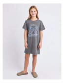 Eve Girl | Wild Heart Tee Dress (8 - 14 Years) in Charcoal