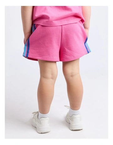 Eve Girl | Retro Fleece Short (3 - 7 Years) in Pink