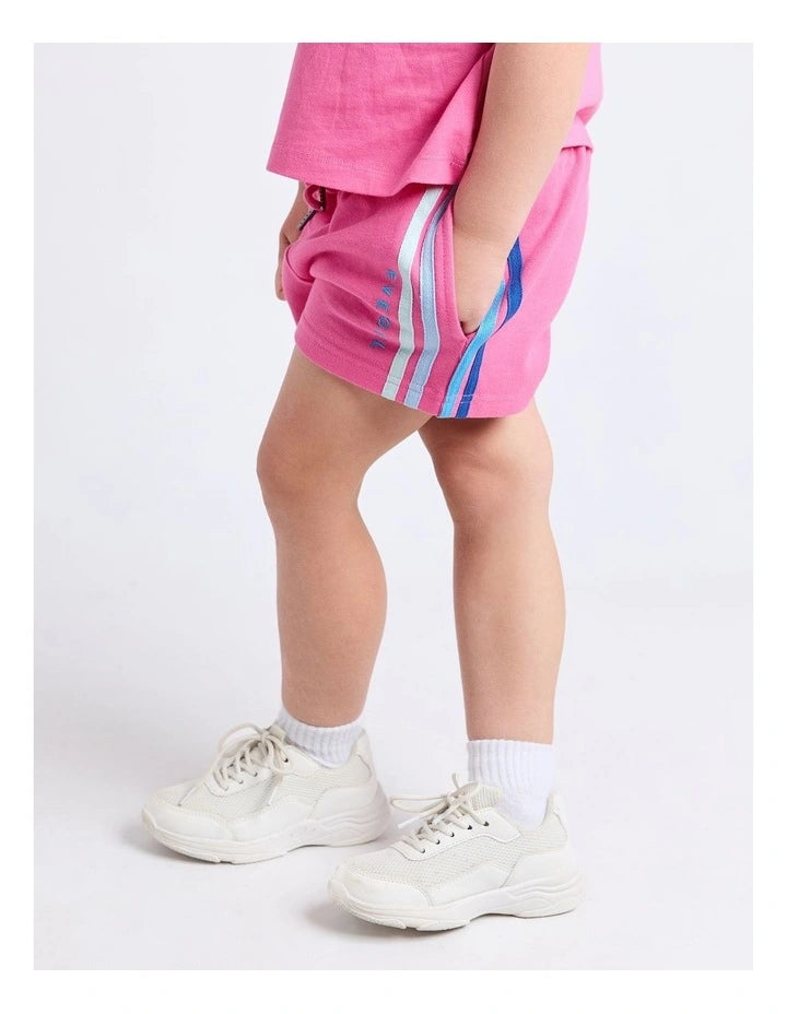 Eve Girl | Retro Fleece Short (3 - 7 Years) in Pink