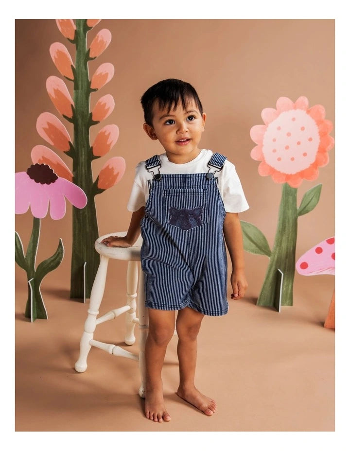 Animal Crackers | Vertical Overalls in Blue