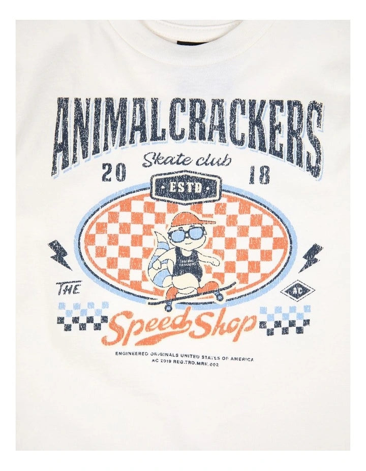Animal Crackers | Speedy Tee in Vintage White