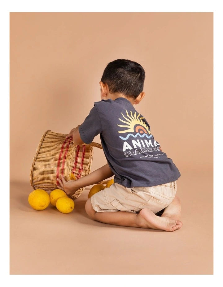 Animal Crackers | Ocean Rise Tee in Charcoal