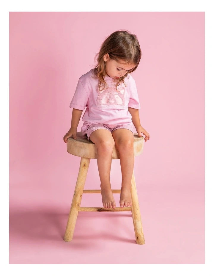 Animal Crackers | Summer Raffi Tee in Nostalgic Pink