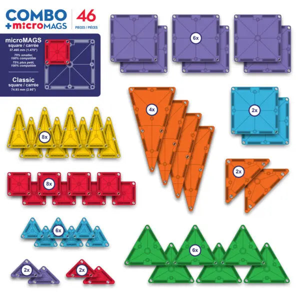 Magna-Tiles | Combo 46-Piece Set