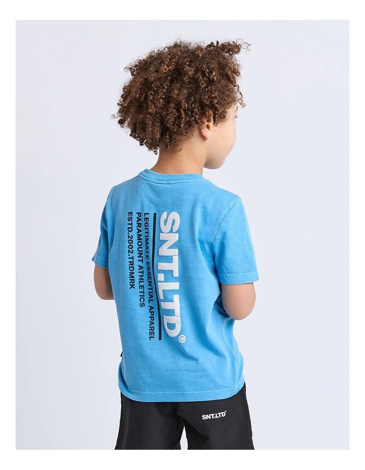 St Goliath Pace Tee (8-14 Years) in Blue