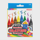 Bazic | 8 Colour Premium Jumbo Crayons