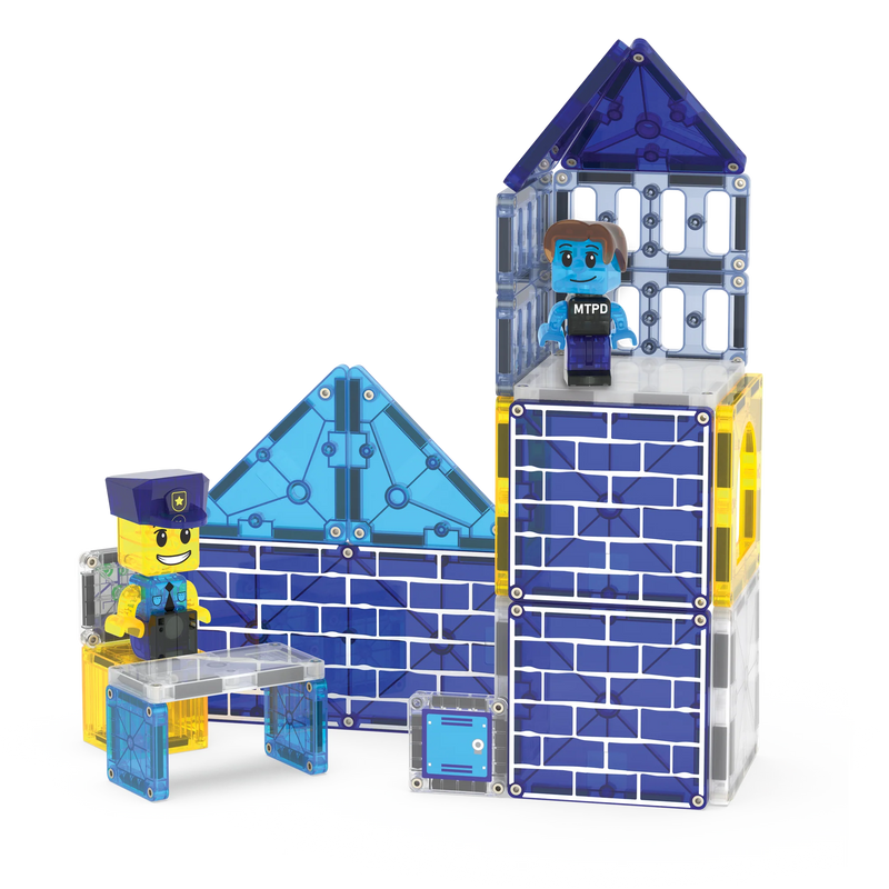 Magna -Tiles | Police   Station™   35   Piece   Set