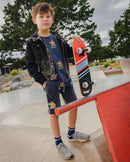 BAND OF BOYS | Navy Wash Burger Shorts