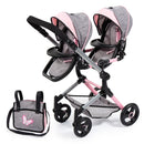 Bayer | Limited TWIN DOLLS PRAM Pink & Grey RRP $259.99