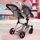 Bayer | Limited TWIN DOLLS PRAM Pink & Grey RRP $259.99