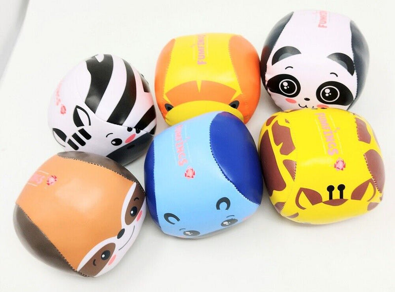 Novelty Safari Sewn Balls 9cm Play Soft Toys Assorted Baby/Kids 0m+