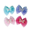 Pink Poppy Glitter Butterfly Bow Hair Clip
