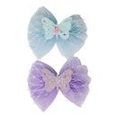 Pink Poppy Glitter Butterfly Bow Hair Clip